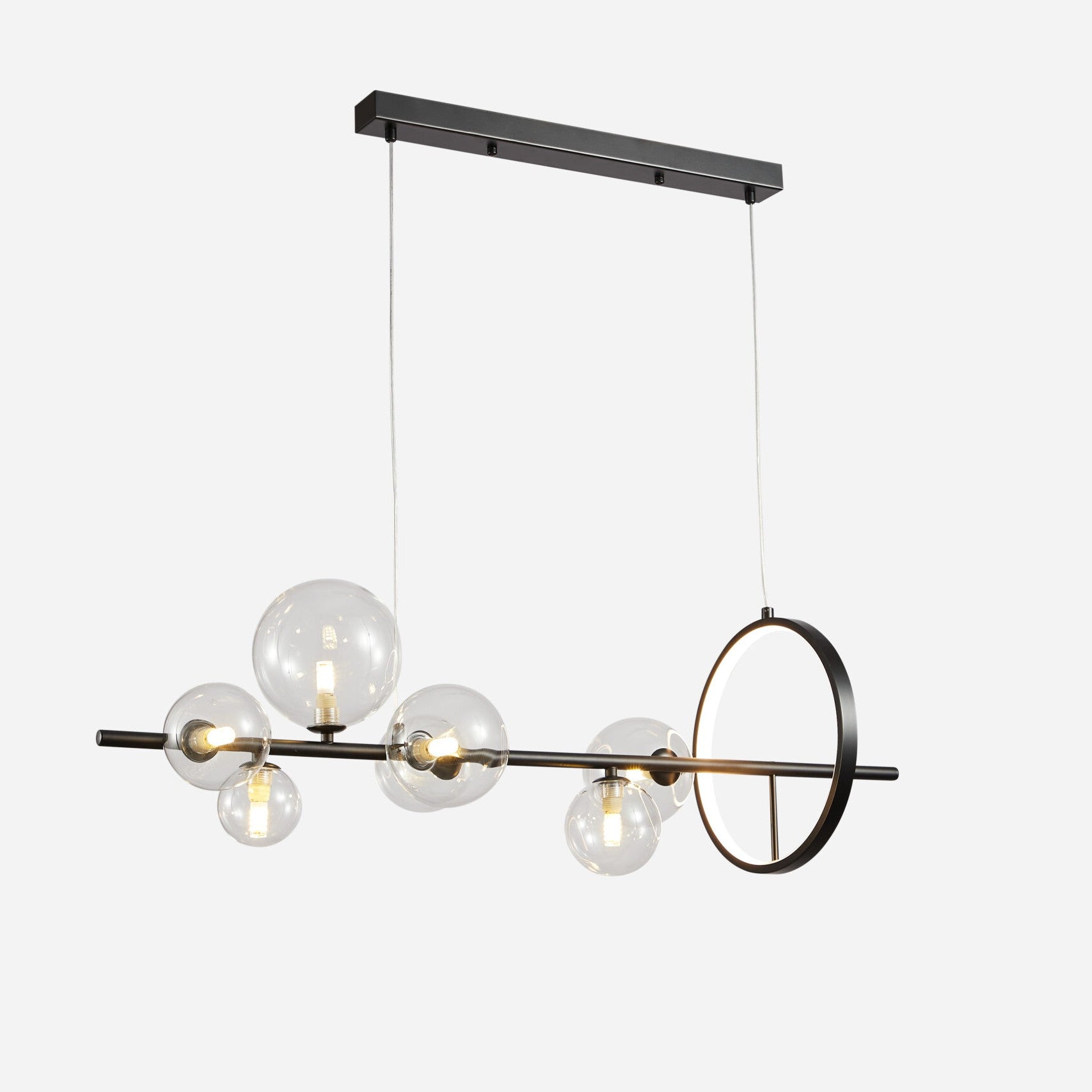 PDC 2049-7 ΡΑΓΑ ΜΑΥΡΗ ΜΕ LED KAI G9 ΓΛΟΜΠΟΥΣ ΔΙΑΦΑΝΟΥΣ 90x28x120