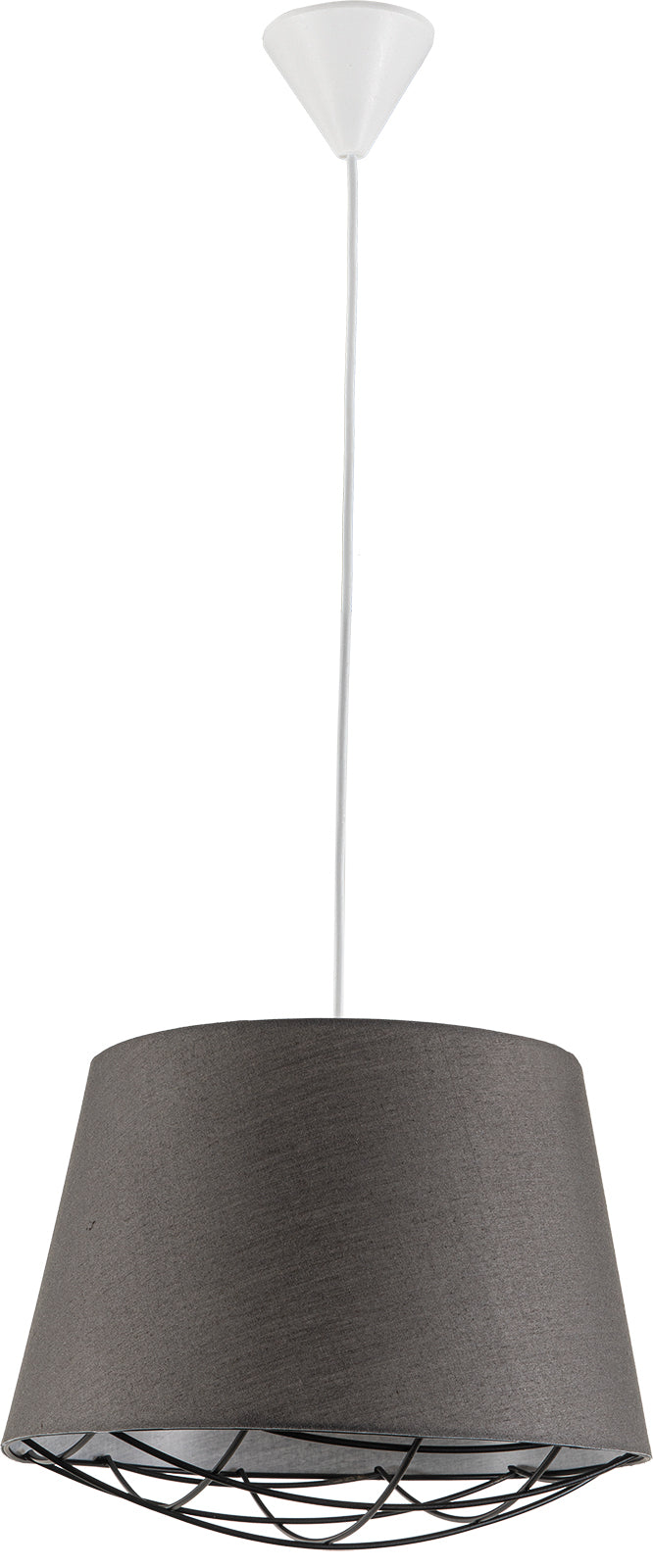 PDT 6096-30 GY # 1/Φ ΚΑΠΕΛΟ ΥΦΑΣΜATINO ME ΠΛΕΓΜΑ 1xΕ27 Φ30x100