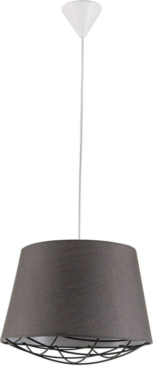 PDT 6096-30 GY # 1/Φ ΚΑΠΕΛΟ ΥΦΑΣΜATINO ME ΠΛΕΓΜΑ 1xΕ27 Φ30x100