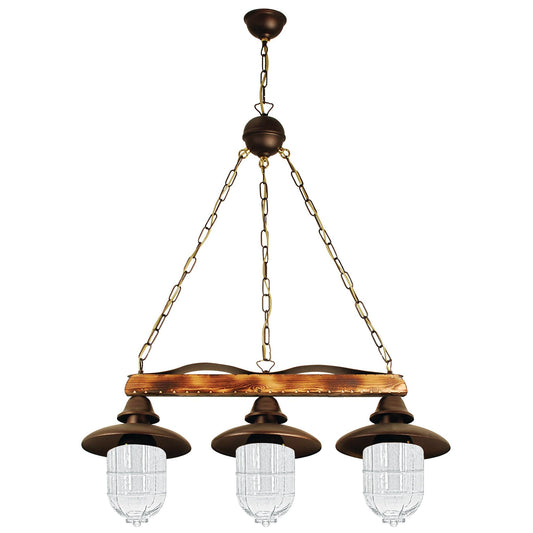 PDA 113-3 TR ΚΡΕΜ 3/Φ ΡΑΓΑ ΞΥΛΟ-ΣΚΟΥΡΙΑ 3xΕ27 80x24x110