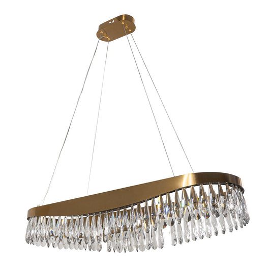 PDC 708-80 LED ΠΟΛΥΕΛΑΙΟΣ ΧΡΥΣΟΣ ΟΒΑΛ ΜΕ ΚΡΥΣΤΑΛΛΑ 100x30x100