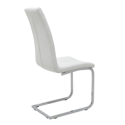 Darrell PU Chair White-Chrome Base