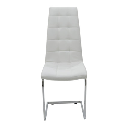 Darrell PU Chair White-Chrome Base