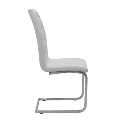 Darrell PU Chair White-Chrome Base