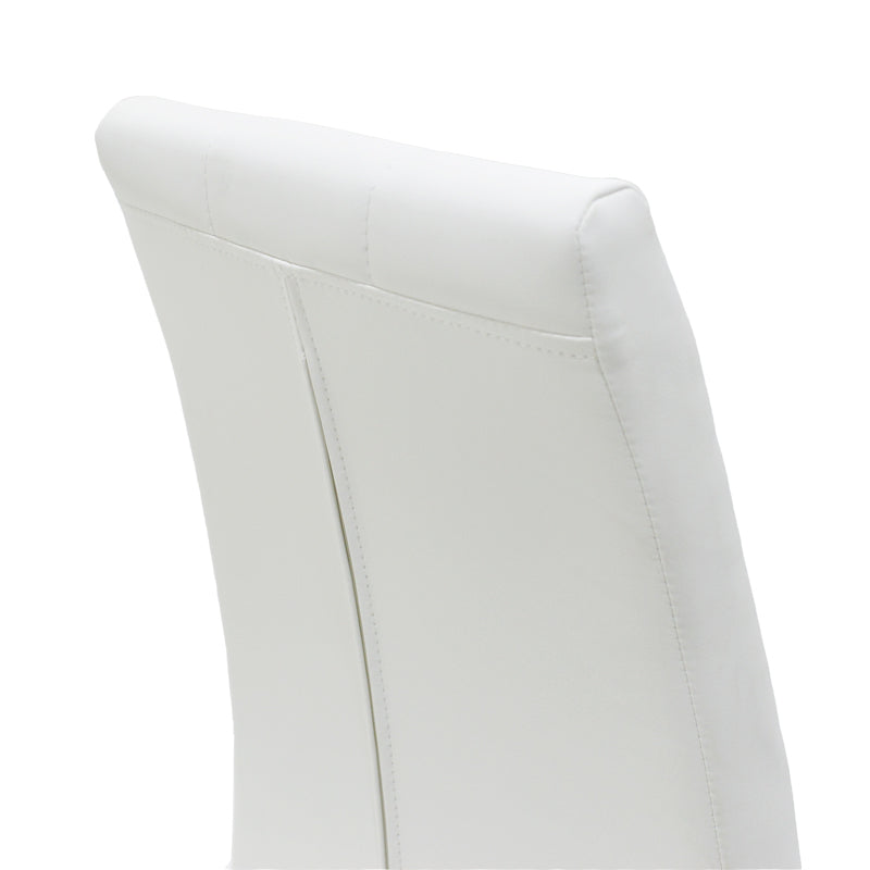 Darrell PU Chair White-Chrome Base