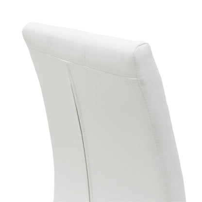 Darrell PU Chair White-Chrome Base