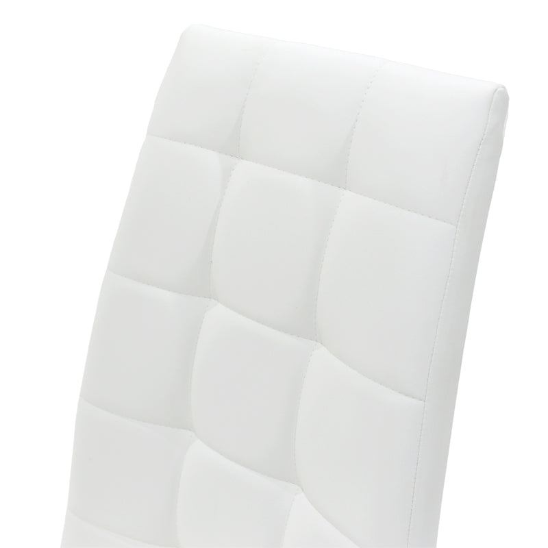 Darrell PU Chair White-Chrome Base