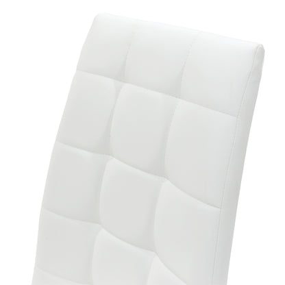 Darrell PU Chair White-Chrome Base
