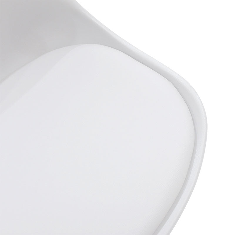 Καρέκλα Gaston PP-PU Λευκό-Φυσικό Πόδι