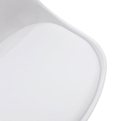 Καρέκλα Gaston PP-PU Λευκό-Φυσικό Πόδι