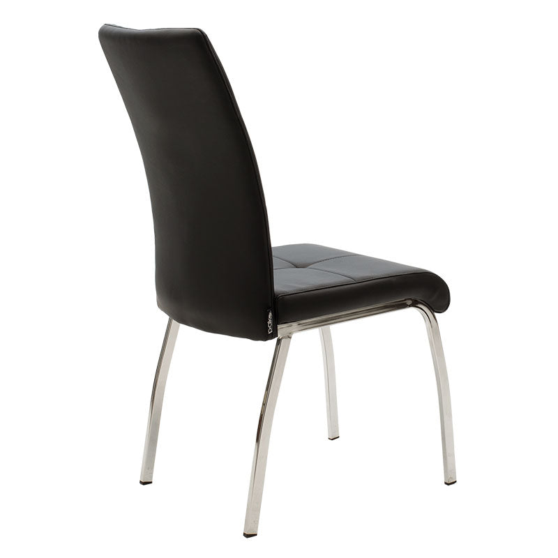 Καρέκλα Ariadne PU Μαύρο-Πόδι Χρωμίου