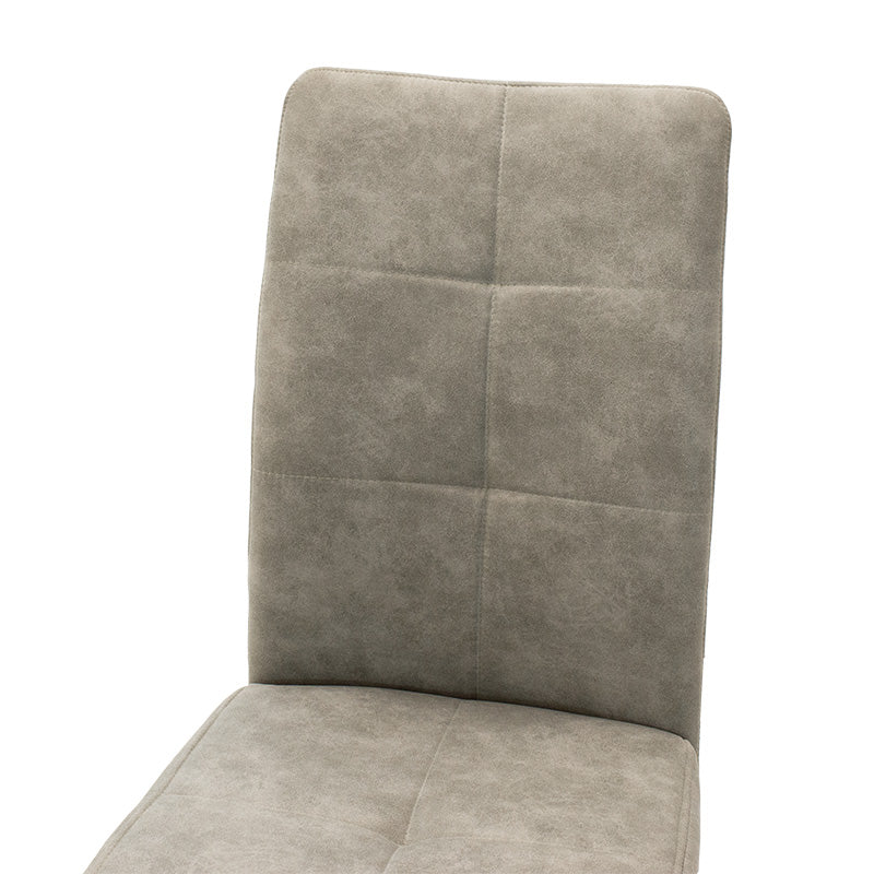 Καρέκλα Ariadne PU Γκρι-Πόδι Χρωμίου