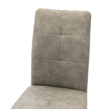 Καρέκλα Ariadne PU Γκρι-Πόδι Χρωμίου