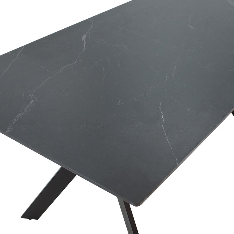 Τραπέζι Olivet Sintered Stone Μαύρο Μαρμάρου-Μαύρο 180x90x75
