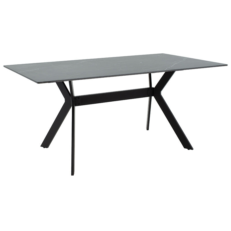Τραπέζι Olivet Sintered Stone Μαύρο Μαρμάρου-Μαύρο 180x90x75