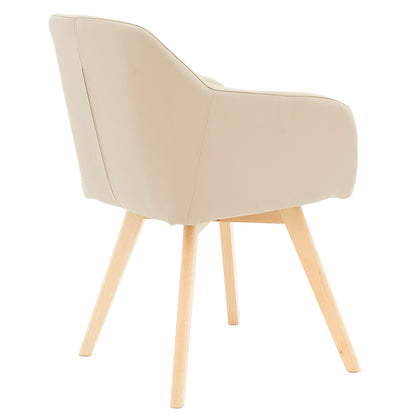Πολυθρόνα Safira PU Ύφασμα Μπεζ-Φυσικό 57x58x84