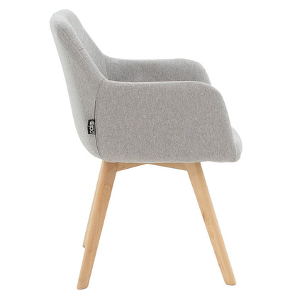 Πολυθρόνα Nasima Ύφασμα Γκρι-Φυσικό 57x58x84