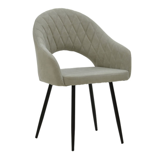 Πολυθρόνα Macie Ύφασμα Antique Γκρι-Μαύρο 58x50x85