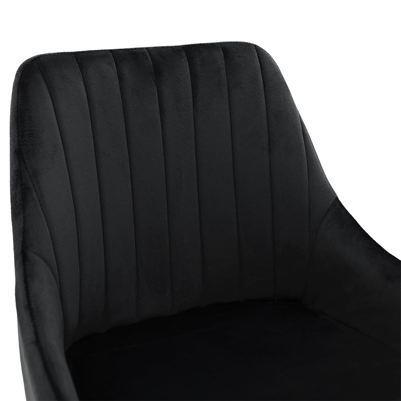 Σκαμπό Bar Patrin Μεταλλικό Μαύρο-Βελούδο Μαύρο