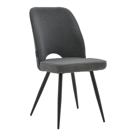 Καρέκλα Renish Μπουκλέ Γκρι-Μεταλλικό Μαύρο Πόδι 61X47X91.5