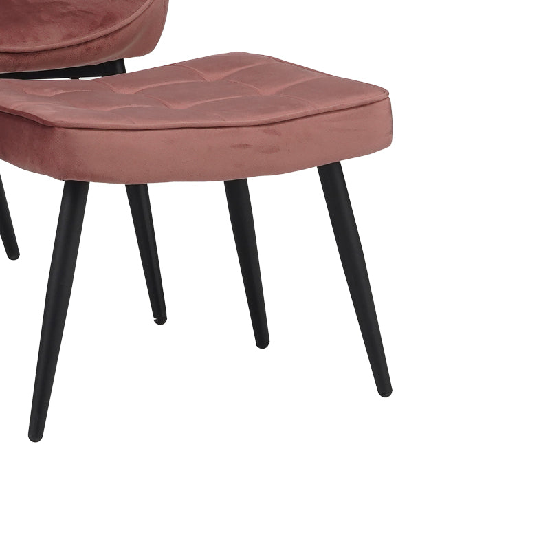 Πολυθρόνα με Υποπόδιο Dorita Βελούδο Σάπιο Μήλο-Μαύρο Πόδι 68.5x76x103