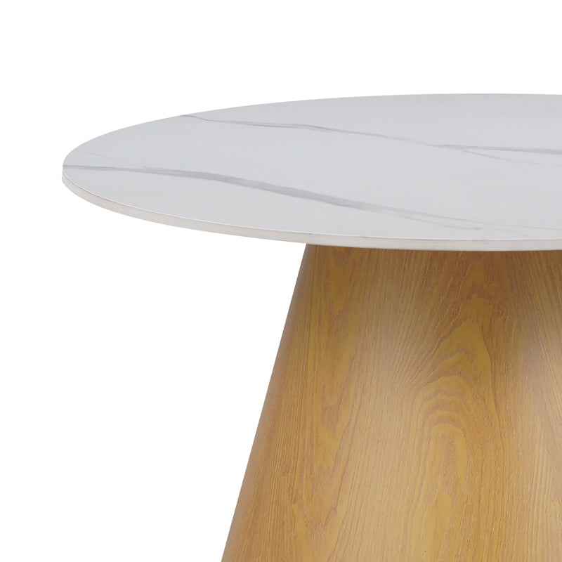 Βοηθητικό Τραπέζι Soleire Λευκό Μαρμάρου Sintered Stone Φ70x40