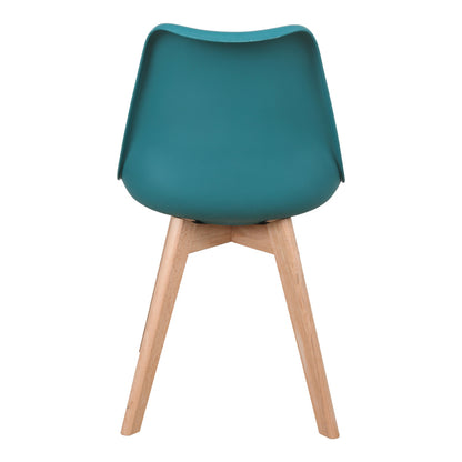 Καρέκλα Gaston PP-PU Μπλε Απόχρωση-Φυσικό Πόδι 58x47x85