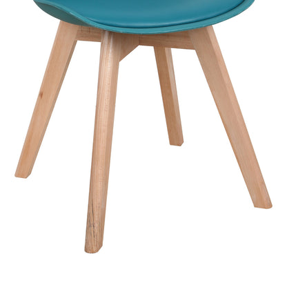 Καρέκλα Gaston PP-PU Μπλε Απόχρωση-Φυσικό Πόδι 58x47x85