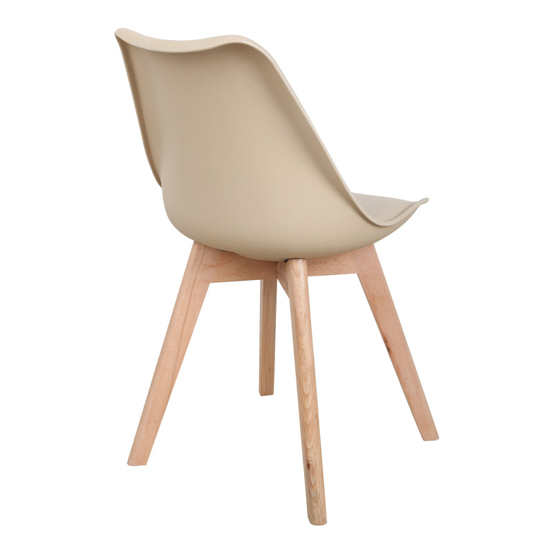 Καρέκλα Gaston PP-PU Taupe Απόχρωση - Φυσικό Πόδι 43x51x75