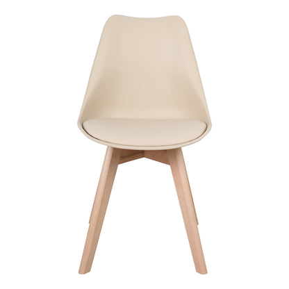 Καρέκλα Gaston PP-PU Taupe Απόχρωση - Φυσικό Πόδι 43x51x75