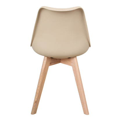 Καρέκλα Gaston PP-PU Taupe Απόχρωση - Φυσικό Πόδι 43x51x75