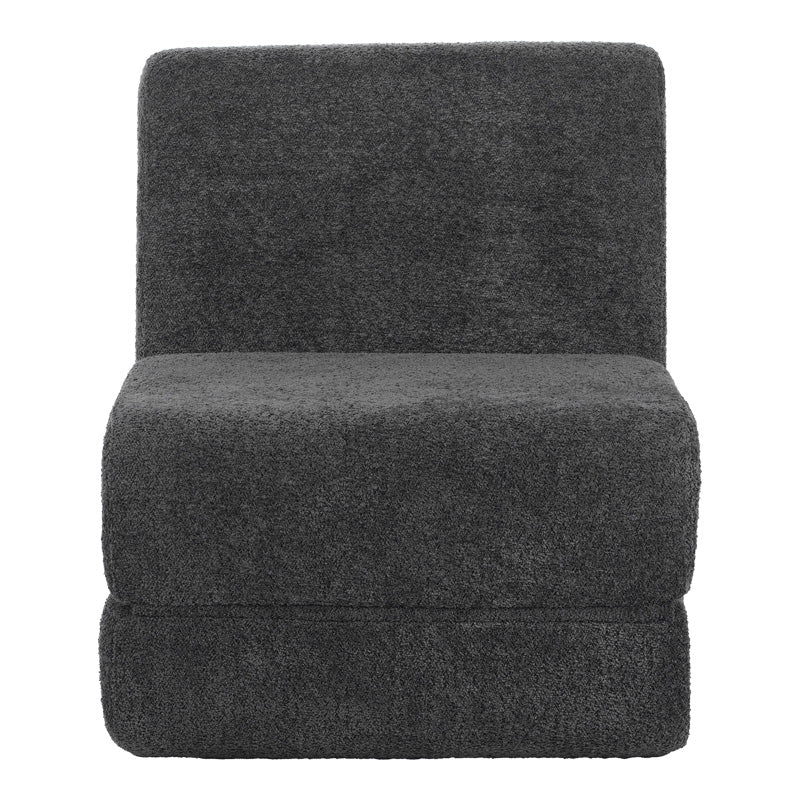 Πολυθρόνα-Κρεβάτι Ferderina Ύφασμα σε Ανθρακί Απόχρωση 90x76x65