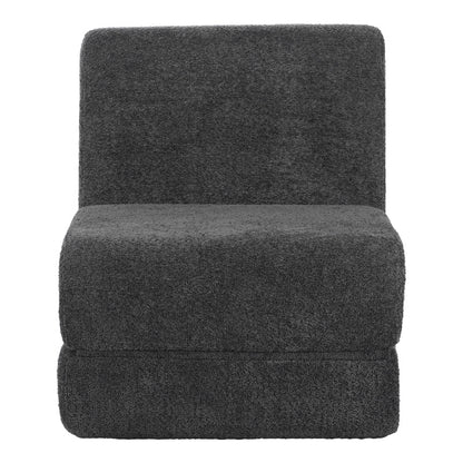 Πολυθρόνα-Κρεβάτι Ferderina Ύφασμα σε Ανθρακί Απόχρωση 90x76x65