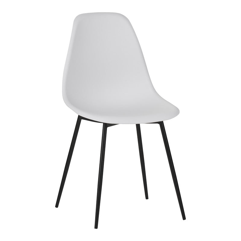 Καρέκλα Ballen PP Λευκό με Μαύρα Μεταλλικά Πόδια 41.5x53x84.5