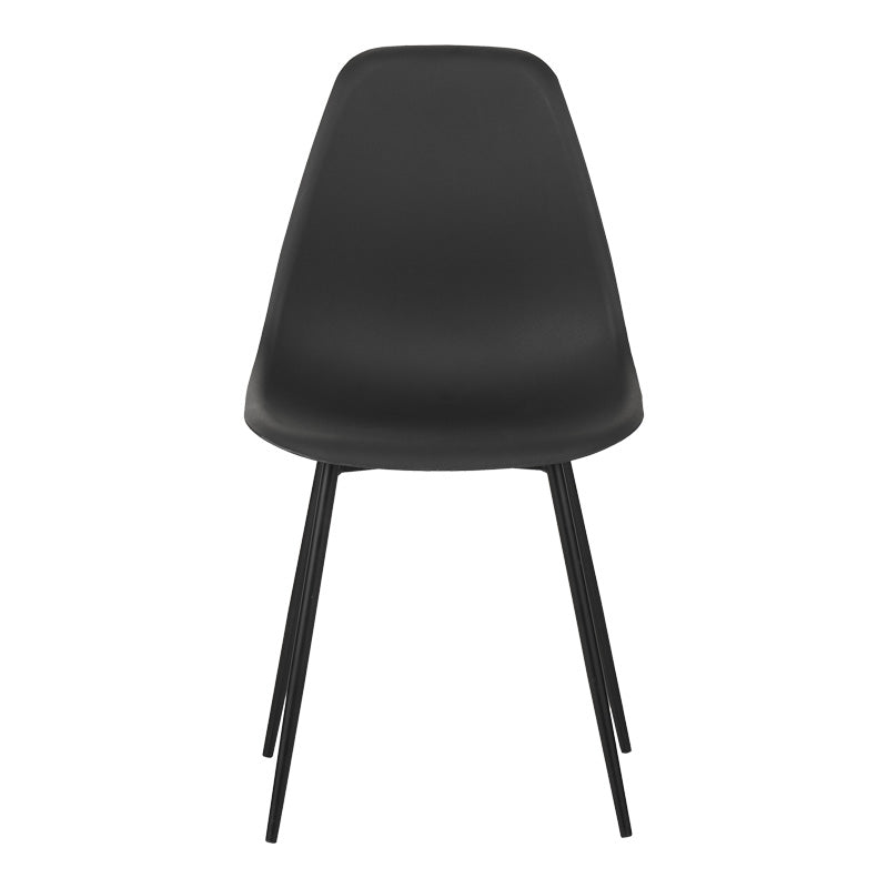 Καρέκλα Ballen PP Μαύρο με Μαύρα Μεταλλικά Πόδια 41.5x53x84.5