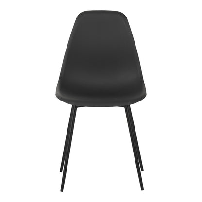 Καρέκλα Ballen PP Μαύρο με Μαύρα Μεταλλικά Πόδια 41.5x53x84.5