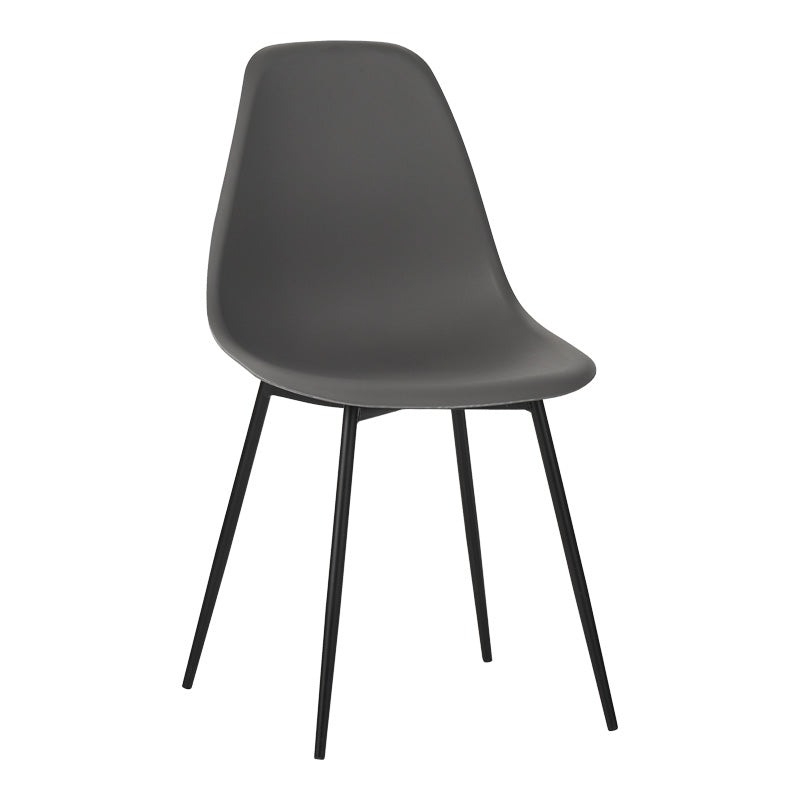 Καρέκλα Ballen PP Ανθρακί με Μαύρα Μεταλλικά Πόδια 41.5x53x84.5
