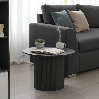 Τραπέζι Σαλονιού Dovel MDF σε Μαύρη Απόχρωση Φ70x40