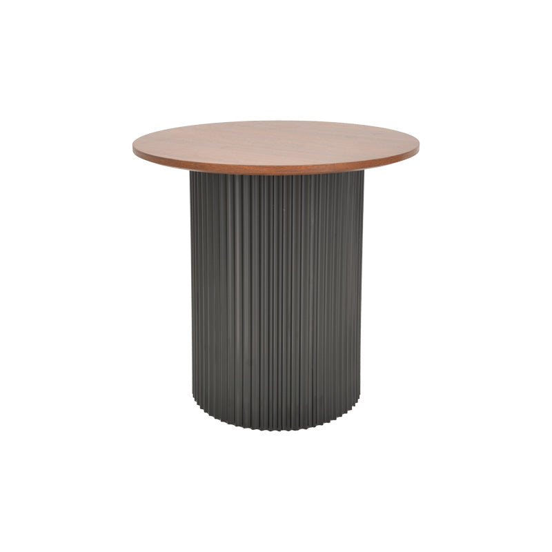 Βοηθητικό Τραπέζι Dovel MDF σε Καρυδί-Μαύρη Απόχρωση Φ50x45