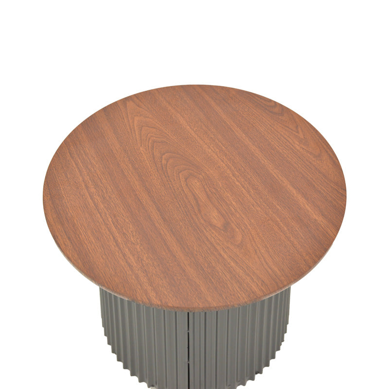 Τραπέζι Σαλονιού Dovel MDF σε Καρυδί-Μαύρη Απόχρωση Φ70x40