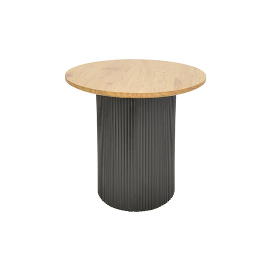 Βοηθητικό Τραπέζι Dovel MDF σε Sonoma-Μαύρη Απόχρωση Φ50x45