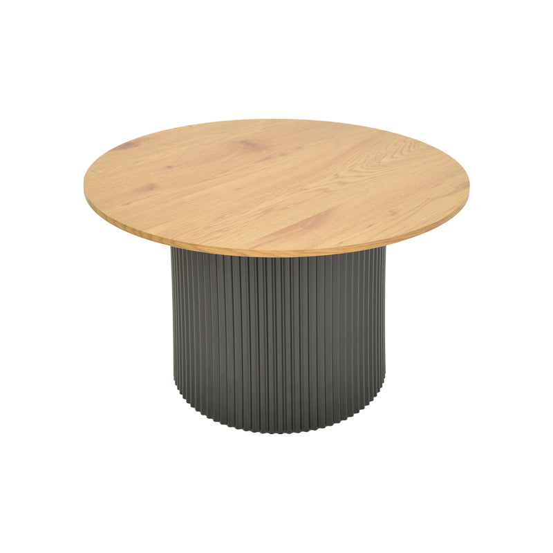 Τραπέζι Σαλονιού Dovel MDF σε Sonoma-Μαυρη Απόχρωση Φ70x40