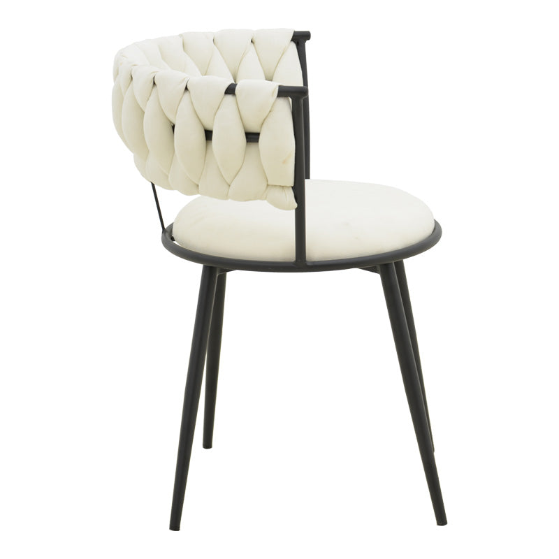 Πολυθρόνα Alkia I Ύφασμα σε Εκρού Απόχρωση - Πόδι Μαύρο Μέταλλο 57x58.5x72