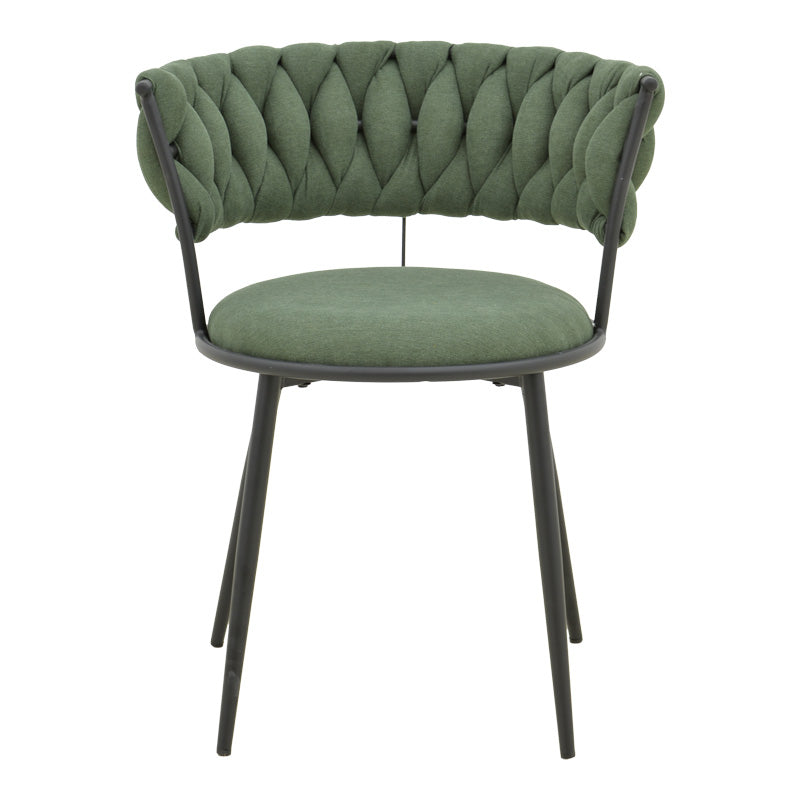 Πολυθρόνα Alkia I Ύφασμα σε Χακί Απόχρωση - Πόδι Μαύρο Μέταλλο 57x58.5x72