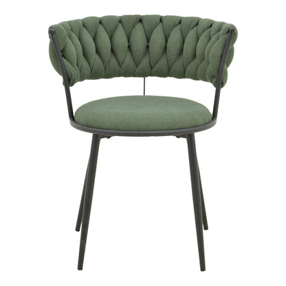 Πολυθρόνα Alkia I Ύφασμα σε Χακί Απόχρωση - Πόδι Μαύρο Μέταλλο 57x58.5x72