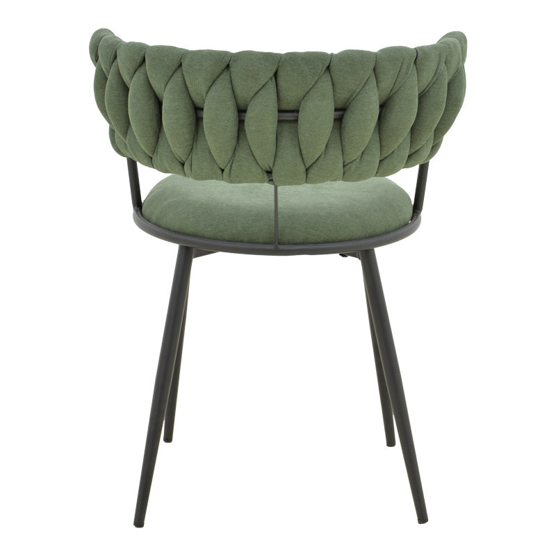 Πολυθρόνα Alkia I Ύφασμα σε Χακί Απόχρωση - Πόδι Μαύρο Μέταλλο 57x58.5x72