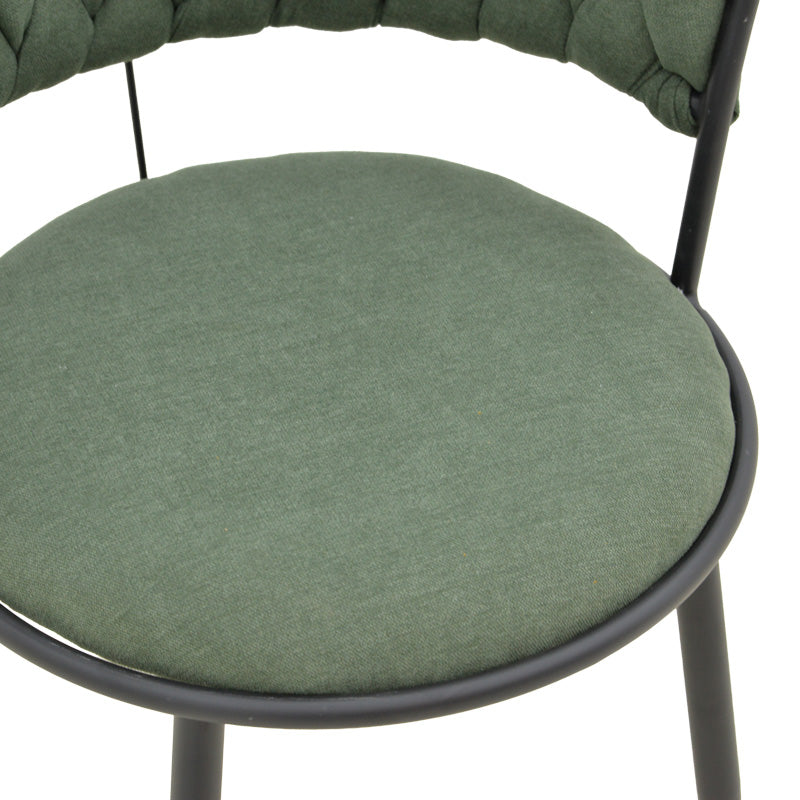 Πολυθρόνα Alkia I Ύφασμα σε Χακί Απόχρωση - Πόδι Μαύρο Μέταλλο 57x58.5x72