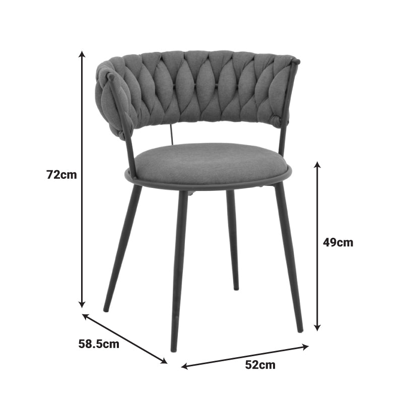 Πολυθρόνα Alkia I Ύφασμα σε Χακί Απόχρωση - Πόδι Μαύρο Μέταλλο 57x58.5x72
