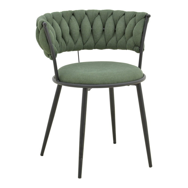 Πολυθρόνα Alkia I Ύφασμα σε Χακί Απόχρωση - Πόδι Μαύρο Μέταλλο 57x58.5x72