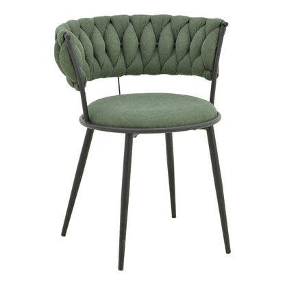 Πολυθρόνα Alkia I Ύφασμα σε Χακί Απόχρωση - Πόδι Μαύρο Μέταλλο 57x58.5x72